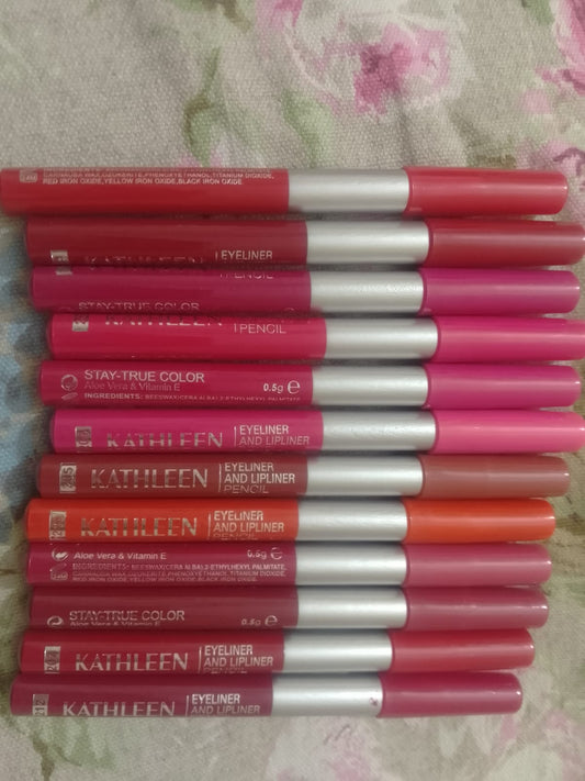 Kathleen High Pigmented Lip Pencil – Smooth Creamy Texture | Multicolor Shades | Pack of 12
