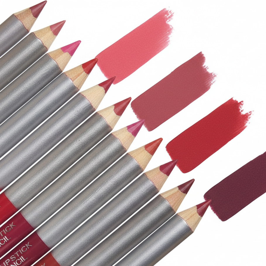 Kathleen High Pigmented Lip Pencil – Smooth Creamy Texture | Multicolor Shades | Pack of 12
