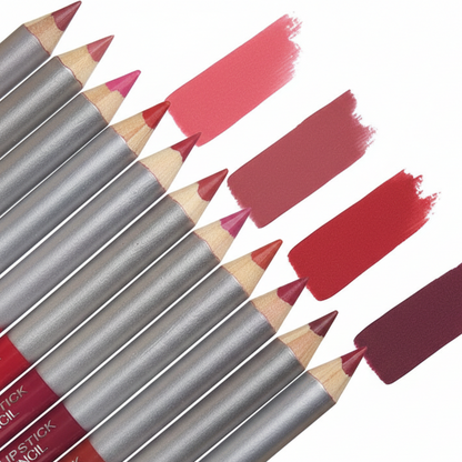 Kathleen High Pigmented Lip Pencil – Smooth Creamy Texture | Multicolor Shades | Pack of 12