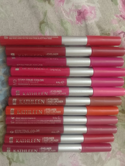 Kathleen High Pigmented Lip Pencil – Smooth Creamy Texture | Multicolor Shades | Pack of 12