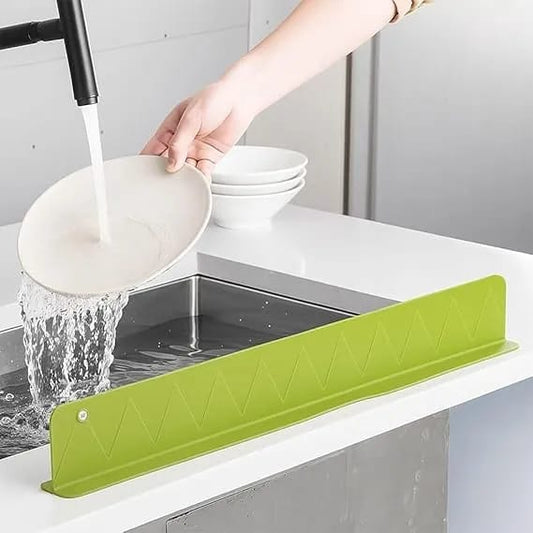 Silicone Sink Splash Guard for Kitchen – Adjustable Water Barrier with Non-Slip Suction Cup Base (Big Size)