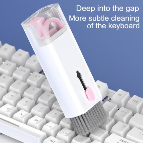 7 in 1 Computer Keyboard Cleaner Brush Kit – Multi-Function Earphone Cleaning Pen & Keycap Puller Tool Set